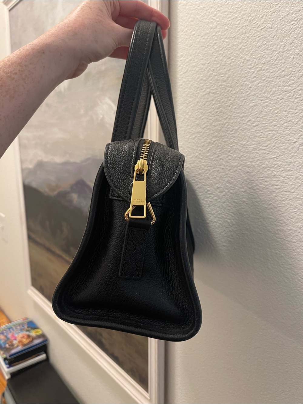 Marc Jacobs black pebbled Wellington satchel - Picture 4 of 7